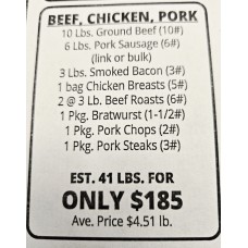BEEF CHICKEN PORK Bundle